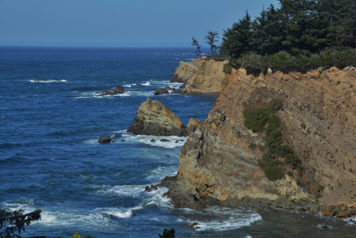cliff and shoreline looking north